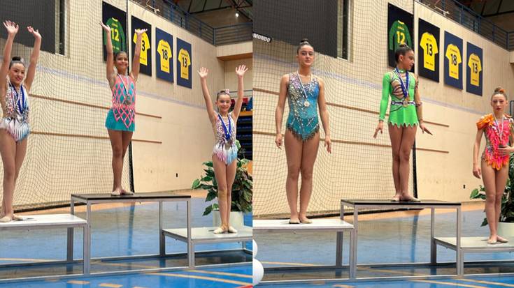 LOKEko Ariane Rodriguez eta Aiala Jimenez gimnastak Gipuzkoako podiumean izan ziren