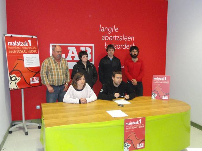 Maiatzaren 1erako eskualdeko manifestazioa deitu du LABek