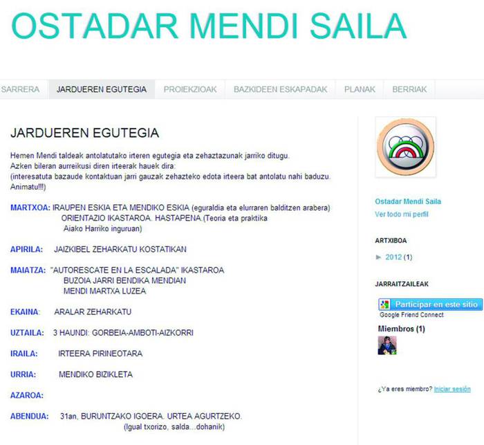Ostadar mendi sailaren bloga martxan