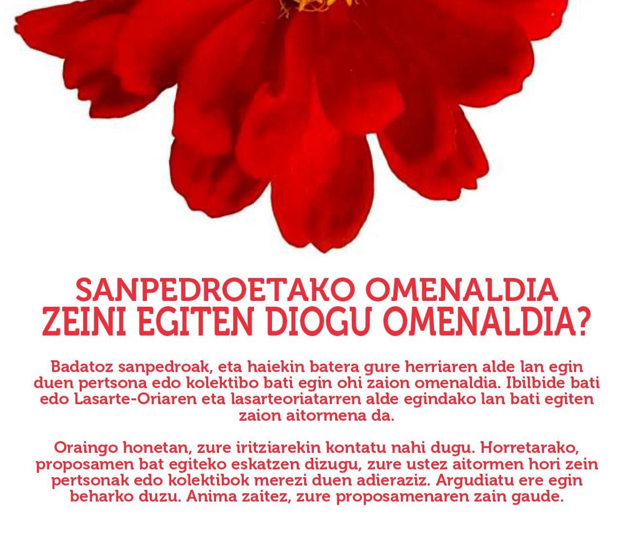 San Pedro jaietako omendua hautatzeko prozesua