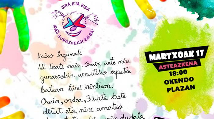 Margolan erraldoia Iratiren mundua koloreztatzeko