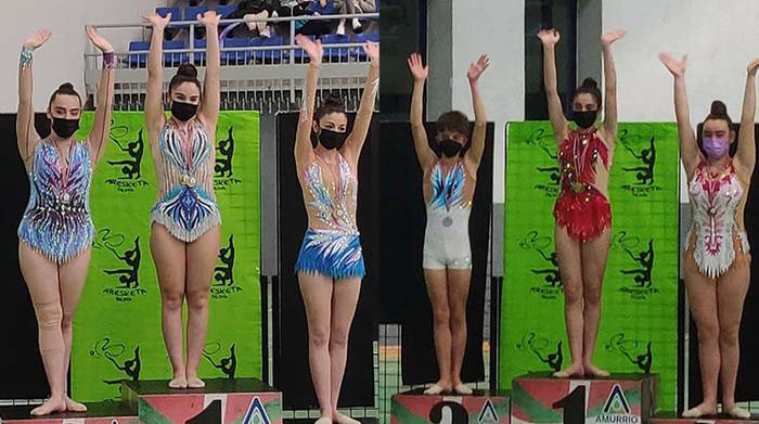 LOKEko gimnastak lan bikaina egin dute Aresketa zein Leioako Udala Torneoetan