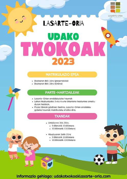 Udako Txokoetako izen ematea ireki du udalak