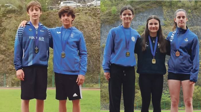 Lasarte-Oriako atleta gazteak Gipuzkoako txapelketako lehen jardunaldiko podiumetan izan dira