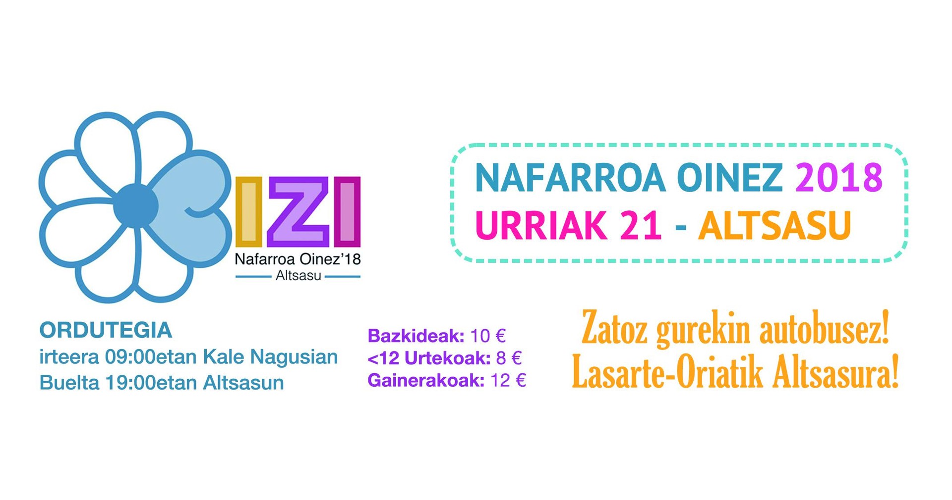 Nafarroa Oinez-era joateko autobusak