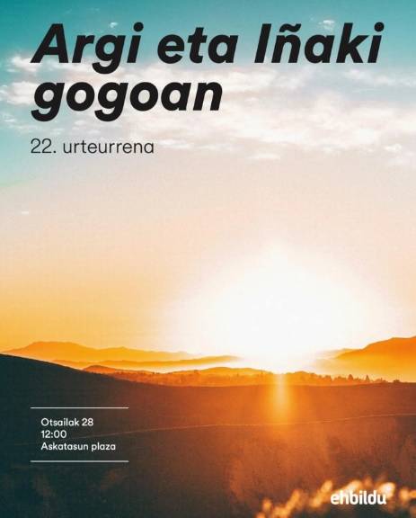 'Argi eta Iñaki gogoan' ekitaldia
