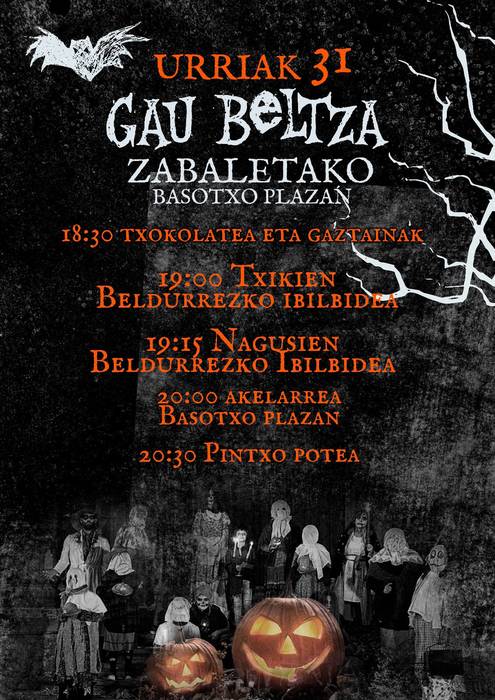 Gau Beltza: txokolatea eta gaztainak