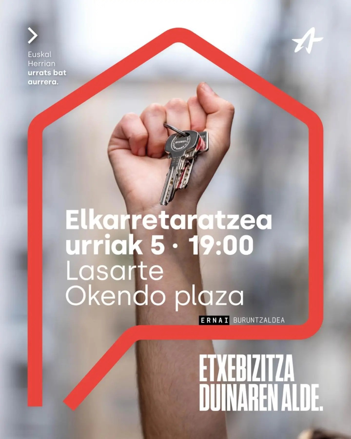 Elkarretaratzea egingo dute etxebizitza duinaren alde