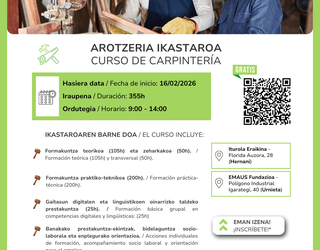 Bi doako formakuntza ibilbide berri aukeran: sukaldaritza eta arotzeria