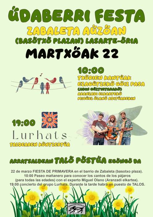Udaberriaren etorrera ospatuko dute Zabaletako auzotarrek larunbatean