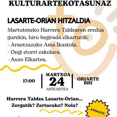 Bizipozarekin, kulturartekotasunaz