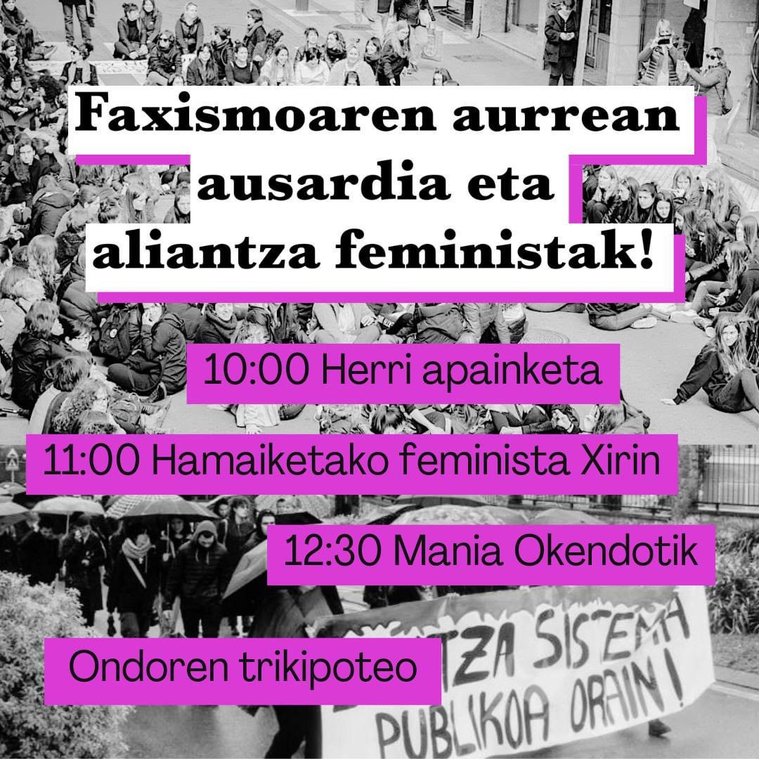 Emakumeen Nazioarteko Egunerako ekimenak antolatu dituzte herriko gazte feminista batzuek