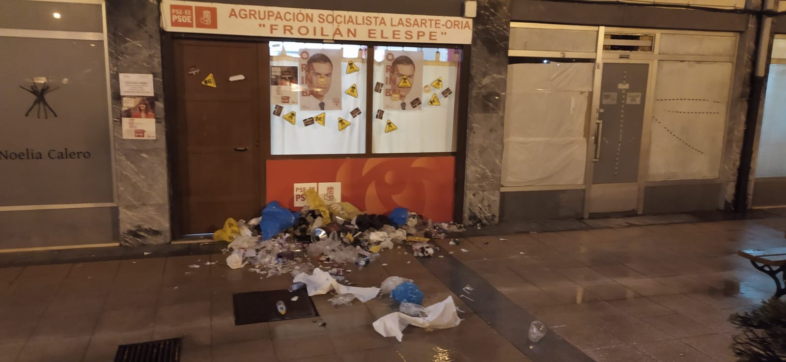 PSE-EEk gaitzetsi du herriko etxea "erasotu" egin dutela ostegun arratsaldeko manifestazioan