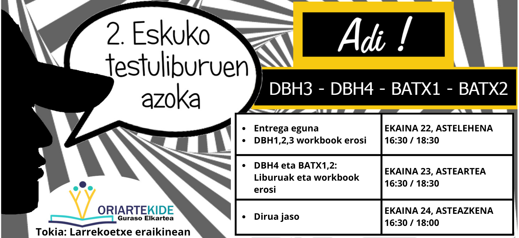 Bigarren eskuko liburuen azoka egingo dute Oriarte Larrekoetxe eraikinean