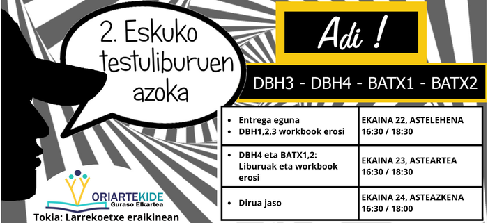 Bigarren eskuko liburuen azoka egingo dute Oriarte Larrekoetxe eraikinean
