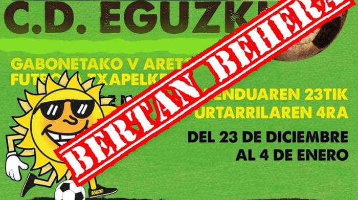 Ez da Gabonetako Areto Futbol Txapelketarik izango