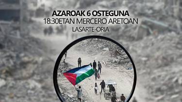 Palestinako egungo egoerari buruzko hitzaldia