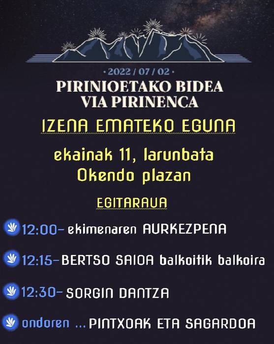 Pirinioetako Bidea, girotze ekitaldia