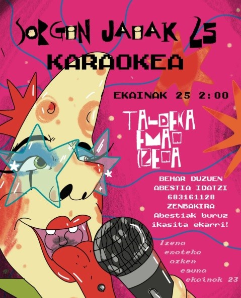 Karaokean izena emateko epea zabaldu dute