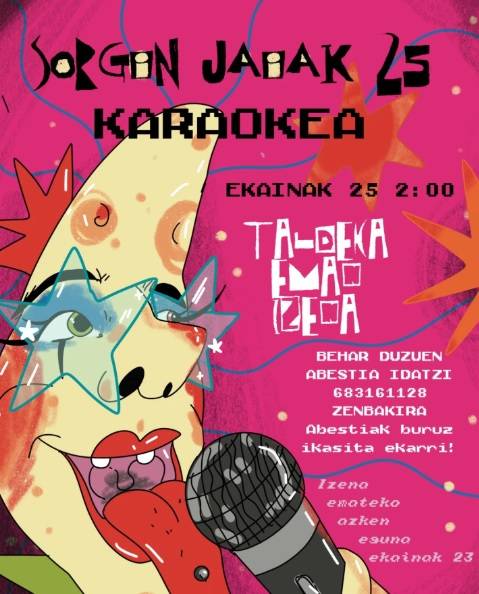Karaokean izena emateko epea zabaldu dute