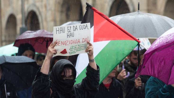 Palestinaren aldeko manifestazioa, iruditan