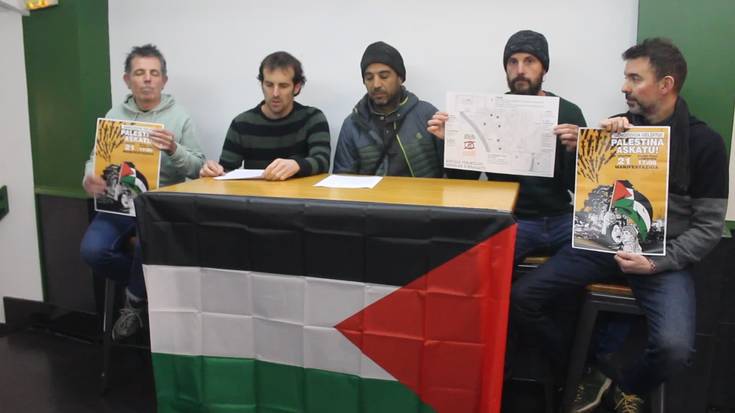 Palestinari elkartasuna adierazteko deialdiak