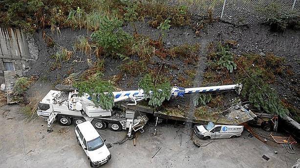 Luizi batek kalteak eragin zituen atzo Rekalde poligonoan
