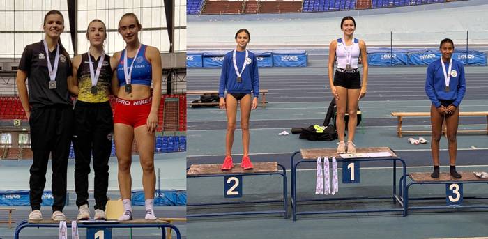 Ostadar Atletismoko Redondo, Garcia eta Flores, Euskadiko txapelketako podiumean