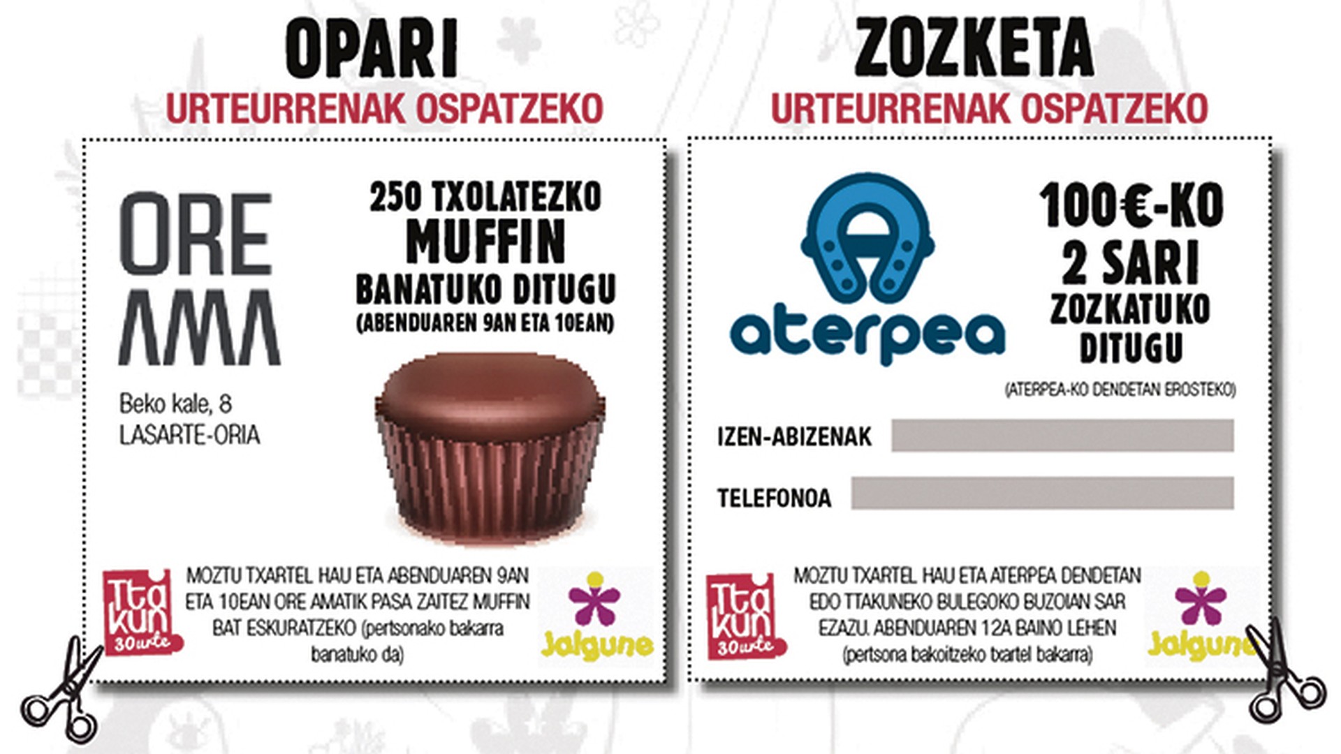 Ttakunek eta Jalgunek herritarrekin ospatu nahi dute abenduaren 3a