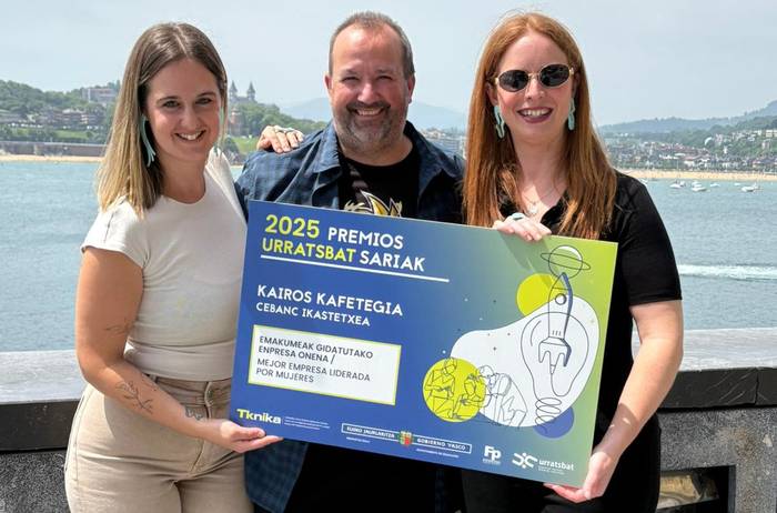 Emakumeek Gidatutako Enpresa Onenaren Saria irabazi dute Kairos kafetegi-tabernakoek