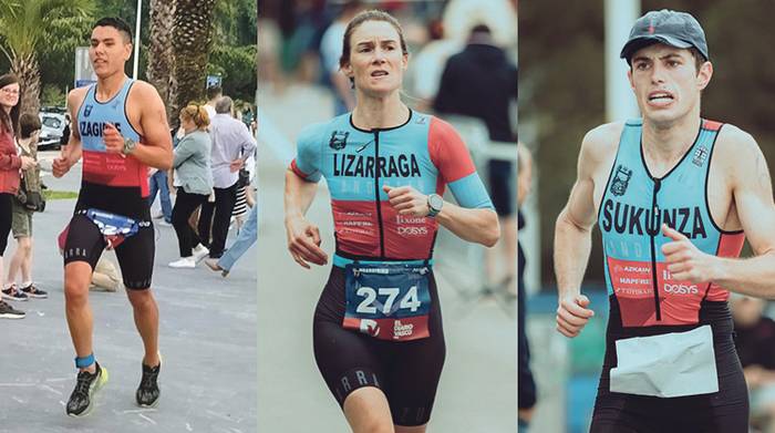 Herriko triatletak bikain ari dira lehian