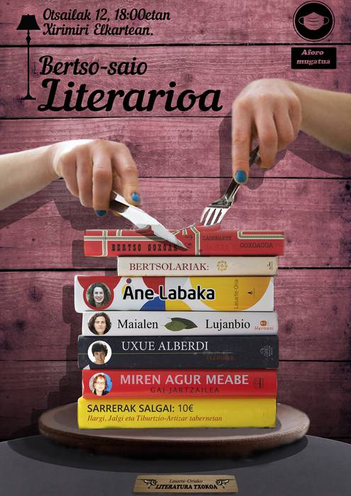 Bertso saio literariorako sarrerak salgai jarri ditu Lasarte-Oriako Irakurle Txokoak