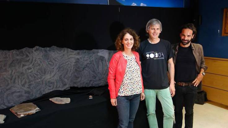  Geoparkeko aztarna fosil baten erreplika zehatza egin dute