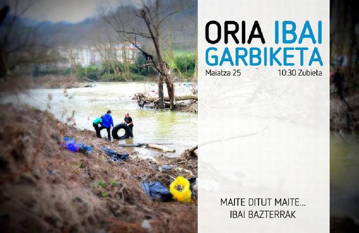 Oria ibaia garbitzeko deia Zubietatik
