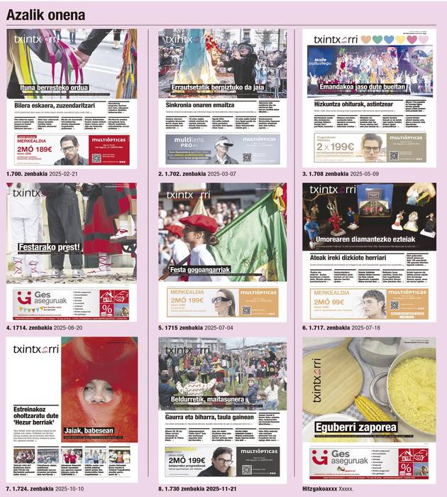 Iazko azal onena aukeratzeko lehiaketan parte hartzeko azken egunak!