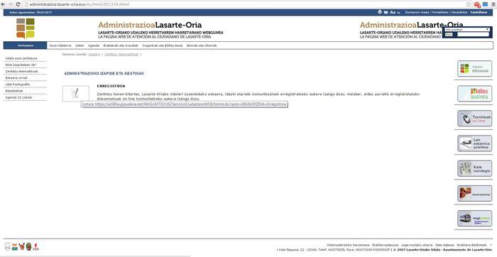 Lasarte-Oriak eta Eusko Jaurlaritzak datuak Online trukatuko dituzte