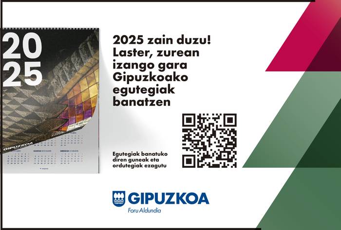 Foru Aldundiak 2025eko egutegiaren 40.000 ale banatuko ditu Gipuzkoan