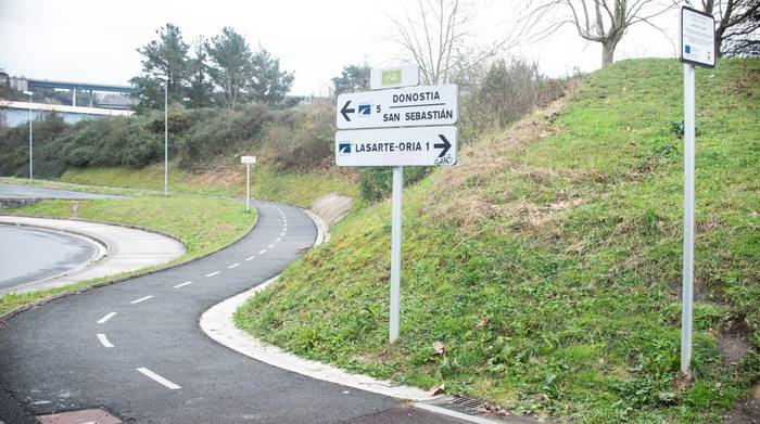 Lasarte-Donostia bidegorrian lanak egingo dituzte, Añorga auzoan