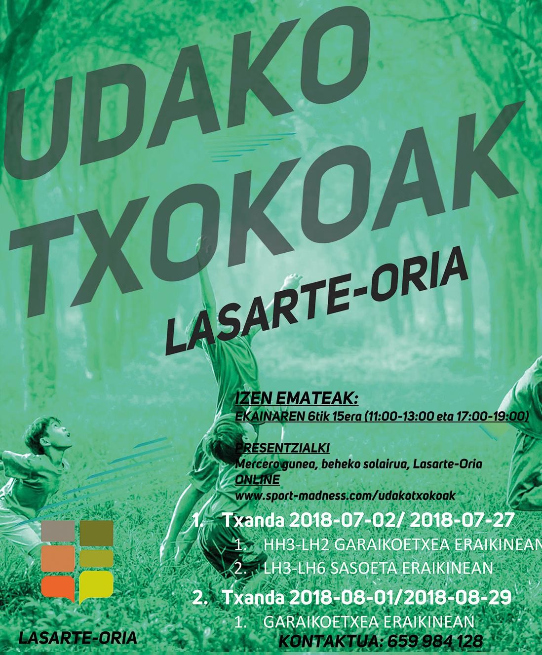 Udalaren Udako Txokoetan izena emateko epea ireki da
