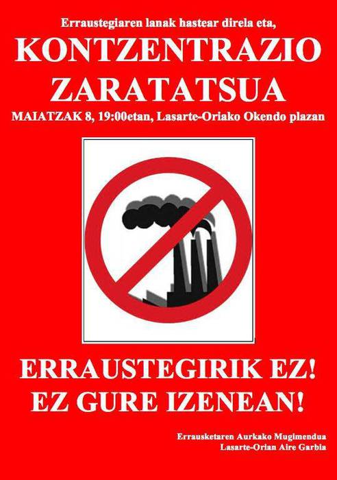 Erraustegiaren aurkako manifestazio "zaratatsua" 19:00tan