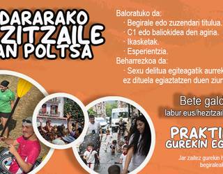 Ttakun Kultur Elkarteko Udako Txokoetan eta Udalekuetan hezitzaile aritzeko lan poltsa zabalik dago