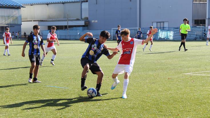Kadete mailako futbol taldeek, txanponaren bi aldeak