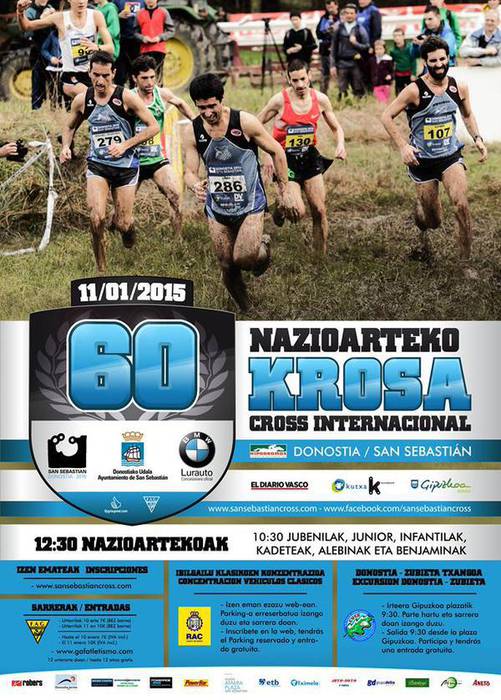 Nazioarteko Krosaren 60. edizioa igandean, Hipodromoan