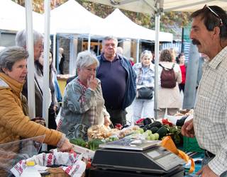 Baserriko produktuen saltoki bihurtu da Okendo Plaza
