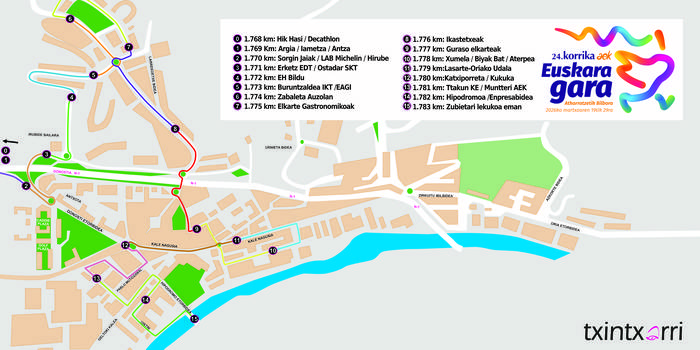 24. Korrikak Lasarte-Orian egingo duen ibilbidea