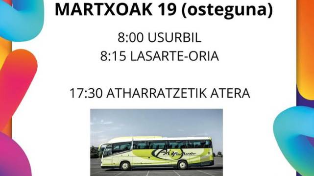 Korrikaren hasiera festara autobusean joango dira