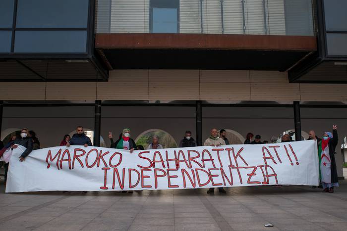 Mendebaldeko Saharari elkartasuna adierazteko elkartu dira