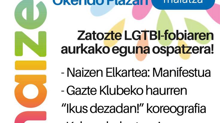 Sexu eta genero aniztasuna "guztion ondasuna" dela aldarrikatuko dute Okendo plazan