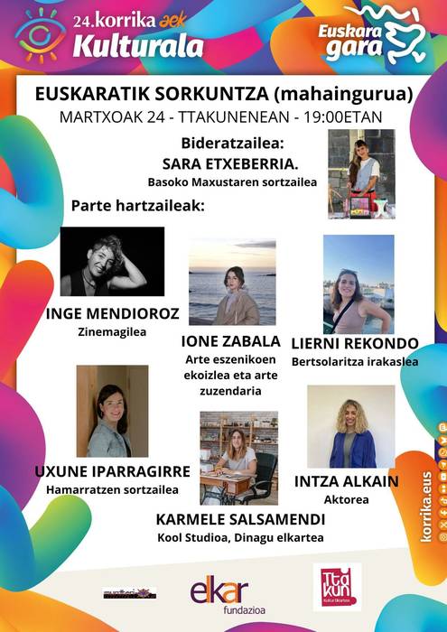 'Euskaratik sorkuntza' mahai ingurua egingo dute bihar