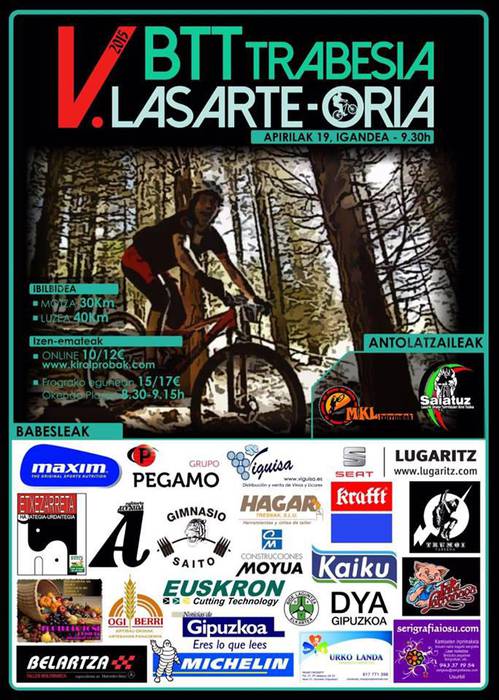 V. Lasarte-Oriako BTT proba igandean Andatzan barrena, ibilbide moldatuarekin